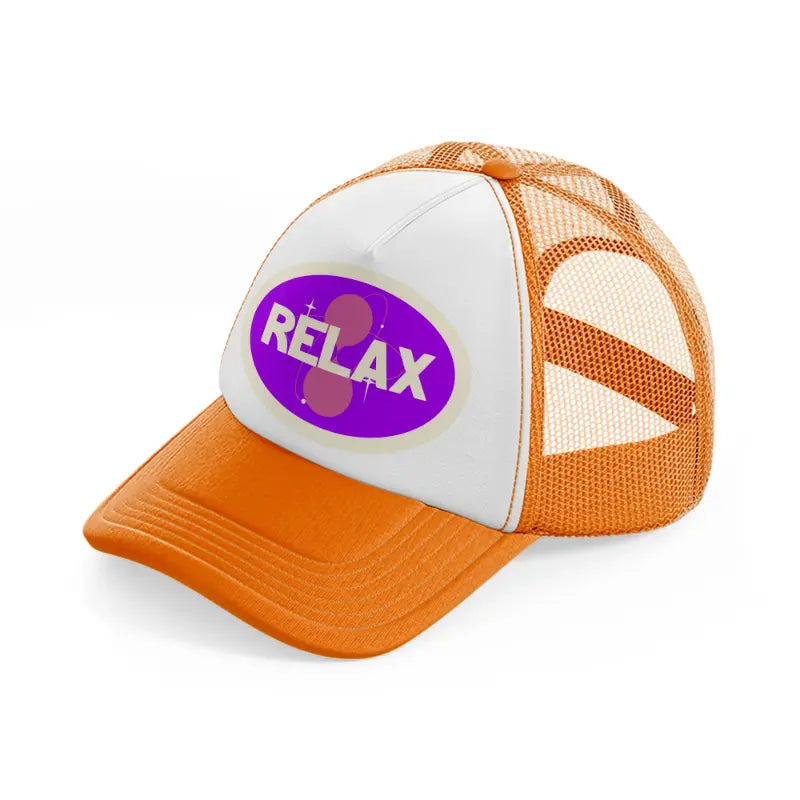 relax-orange-trucker-hat