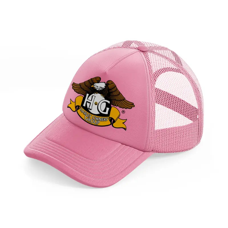 harley owners group h.g pink trucker hat