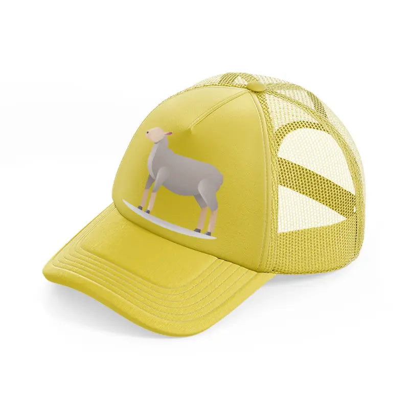 050 sheep gold trucker hat