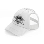 h.g harley owners group-white-trucker-hat