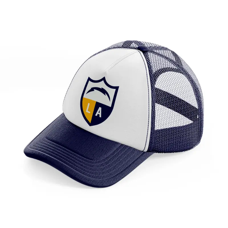 los angeles chargers sport badge-navy-blue-and-white-trucker-hat