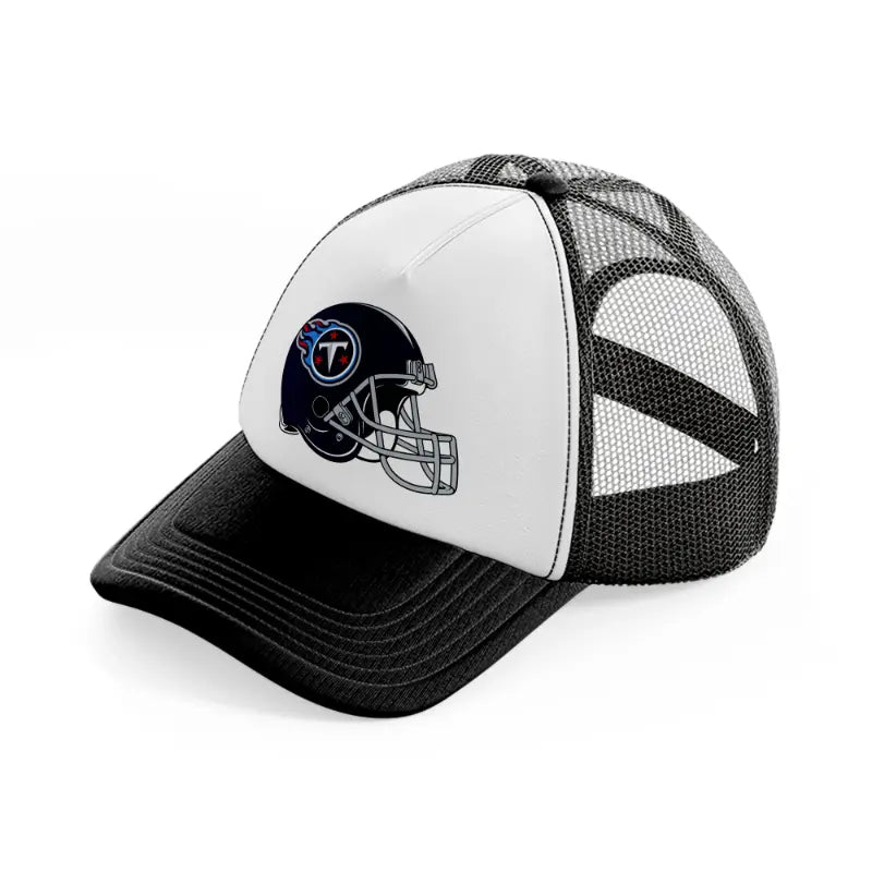 tennessee titans helmet-black-and-white-trucker-hat