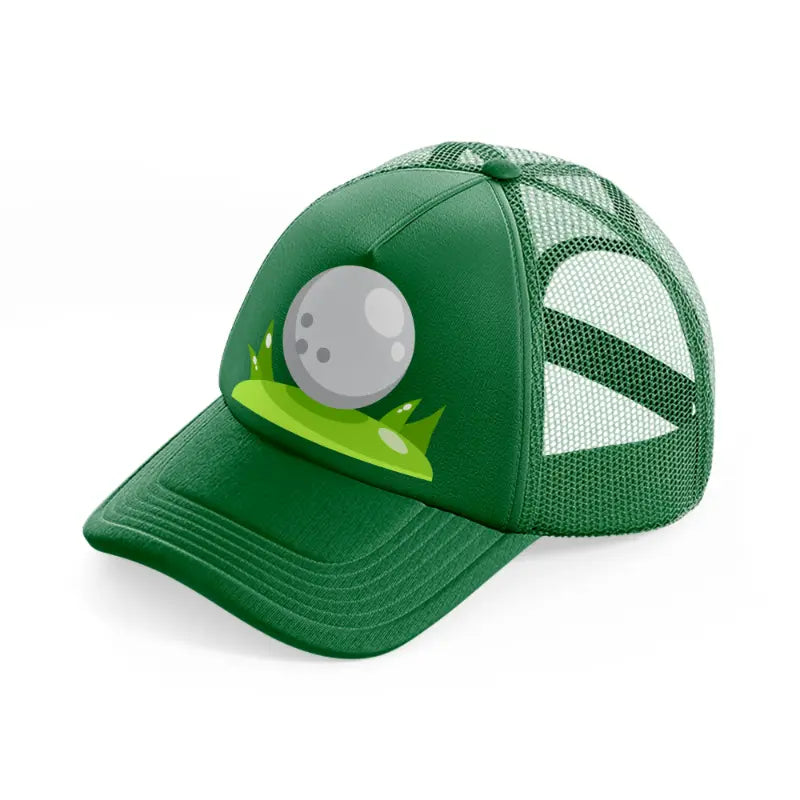 golf ball white-green-trucker-hat
