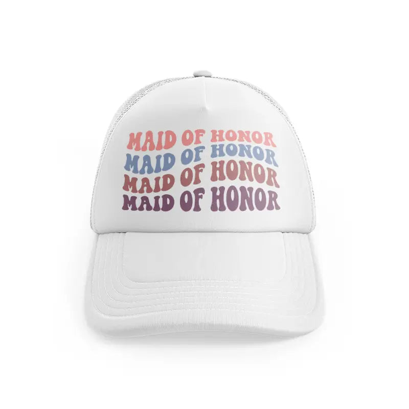 maid of honor enhanced color-white-trucker-hat