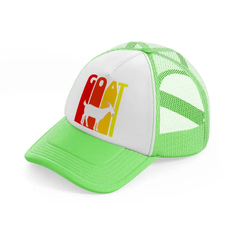 goat retro vintage-lime-green-trucker-hat