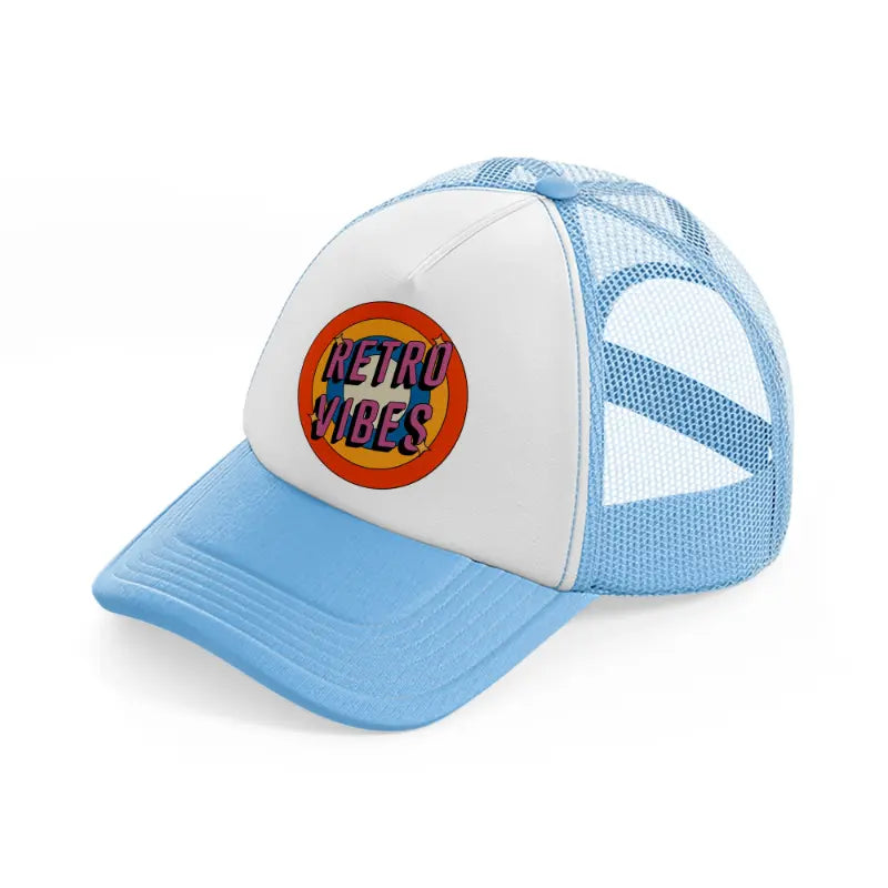 retro vibes-sky-blue-trucker-hat