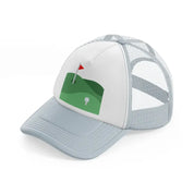 golf course flag grey trucker hat