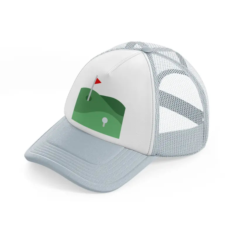 golf course flag-grey-trucker-hat