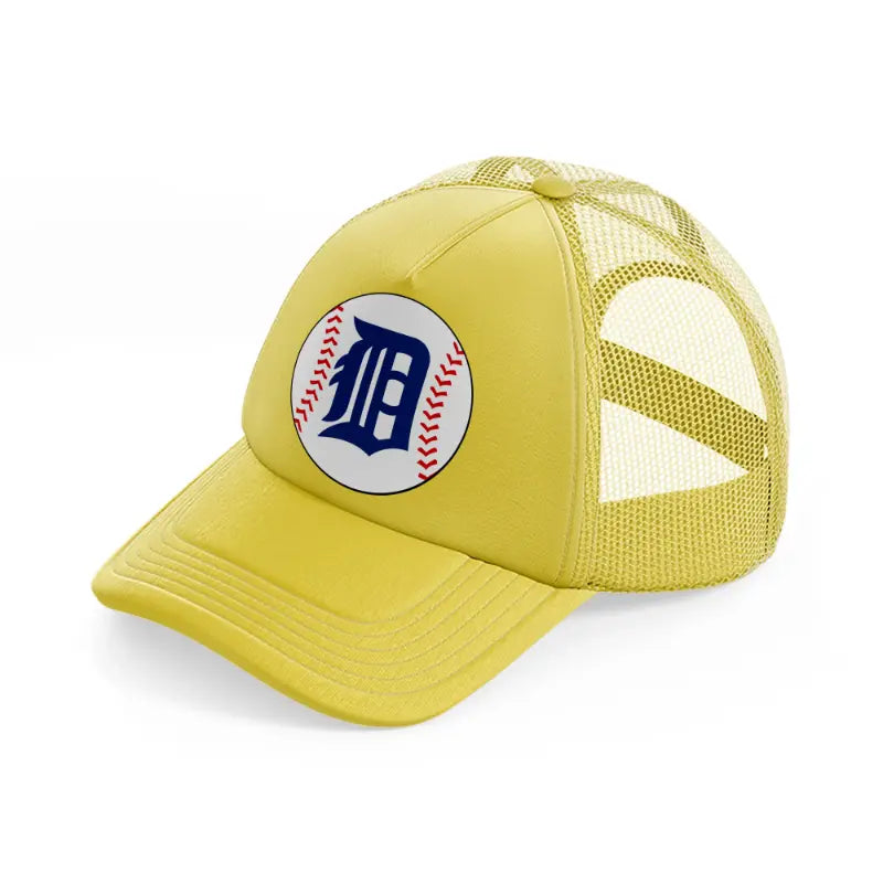 detroit tigers ball gold trucker hat