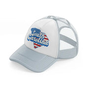 south carolina flag grey trucker hat