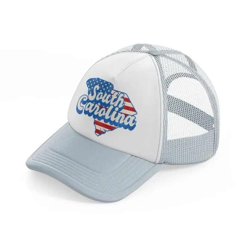south carolina flag-grey-trucker-hat