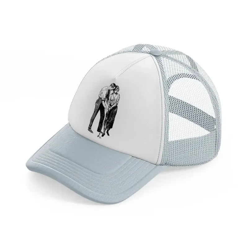 golfers black & white grey trucker hat