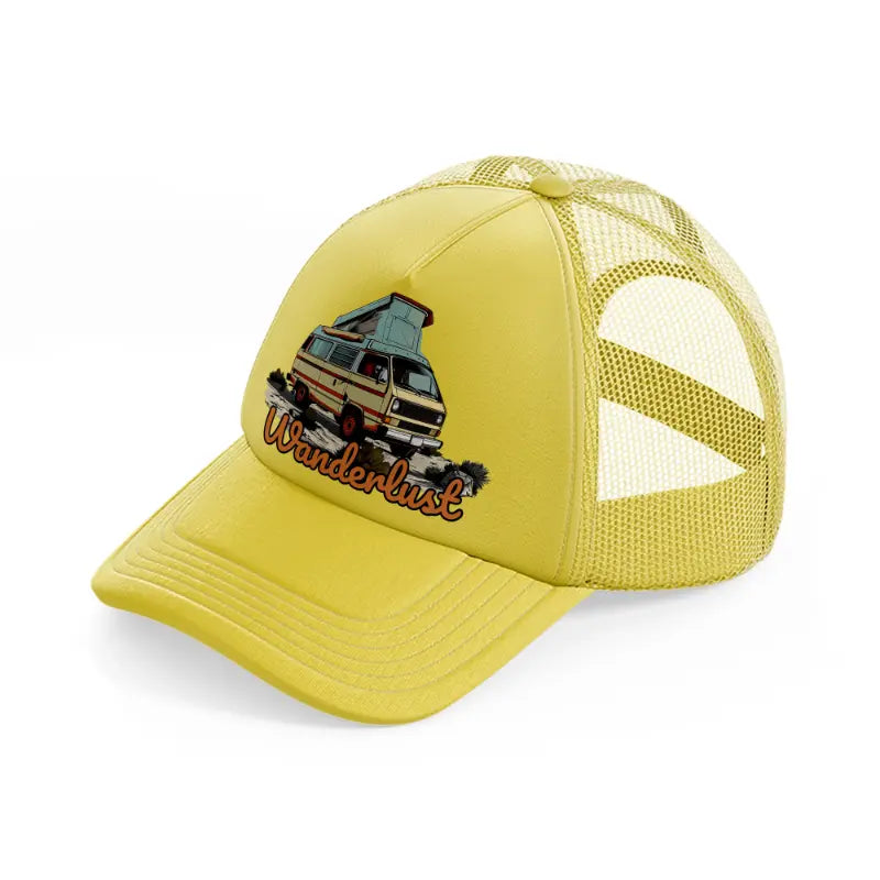 wanderlust-gold-trucker-hat