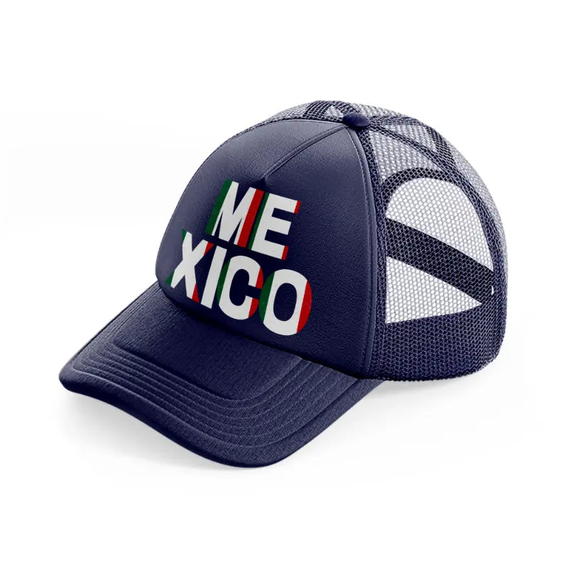 mexico text-navy-blue-trucker-hat