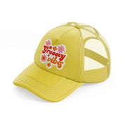 retro positive stickers (2) gold trucker hat