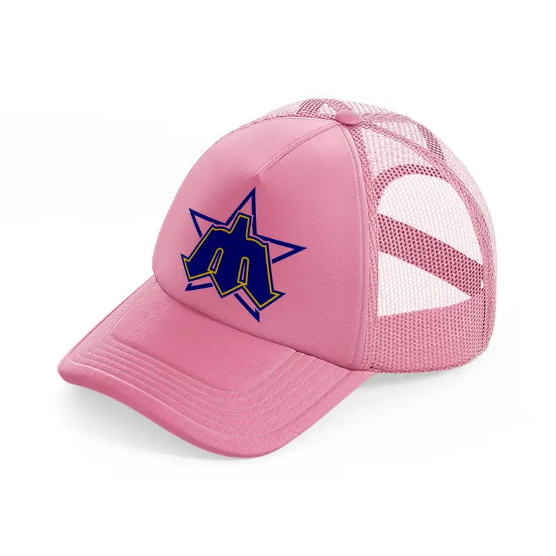 seattle mariners retro-pink-trucker-hat