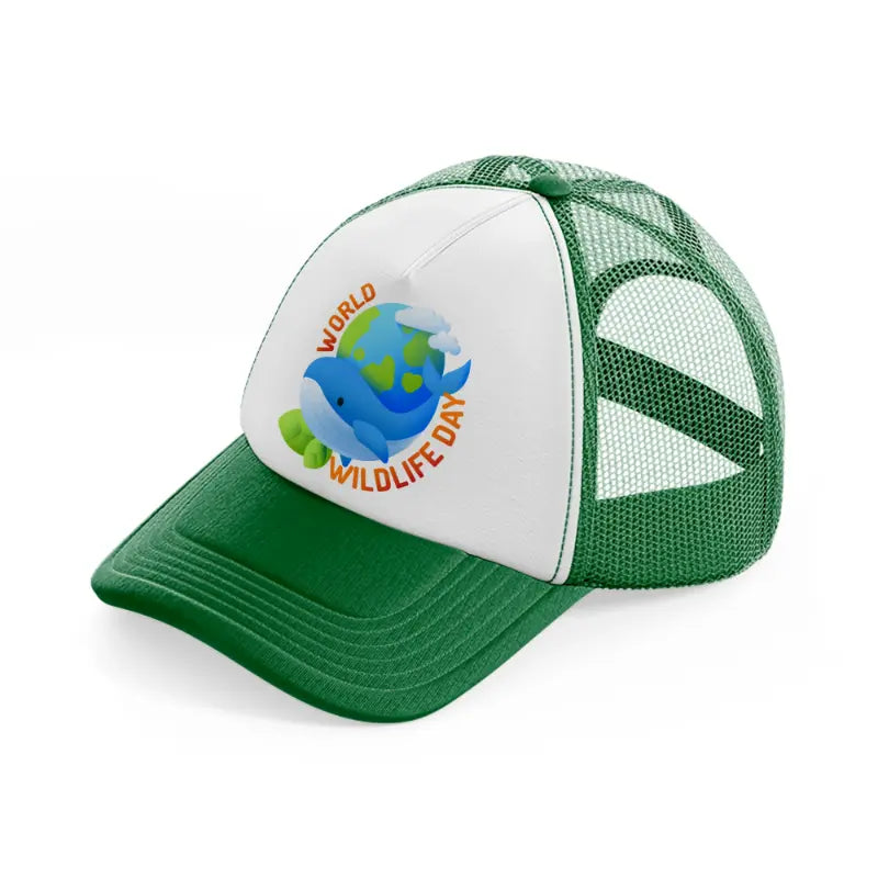 world-wildlife-day (3)-green-and-white-trucker-hat