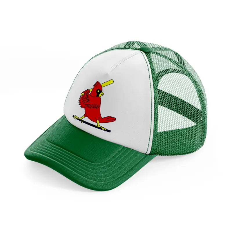 st louis cardinals bird-green-and-white-trucker-hat