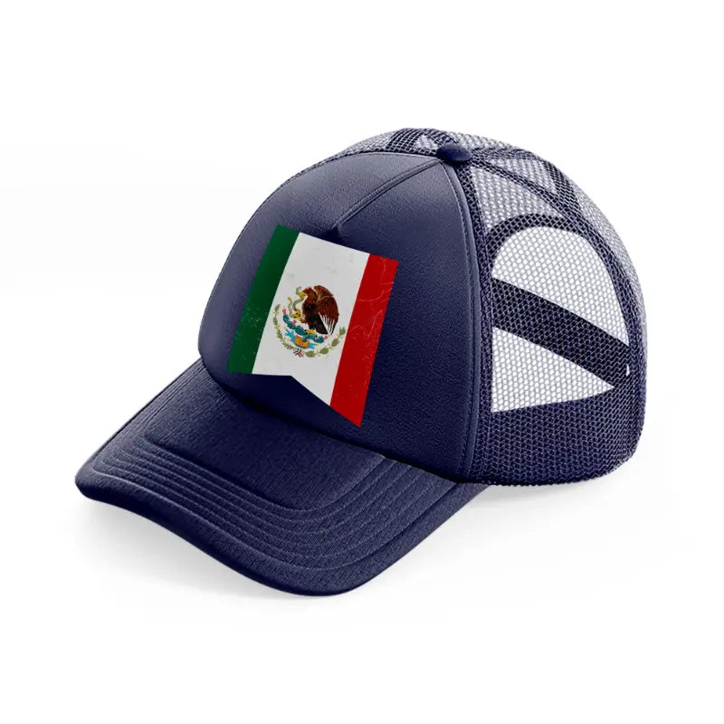 mexican flag-navy-blue-trucker-hat