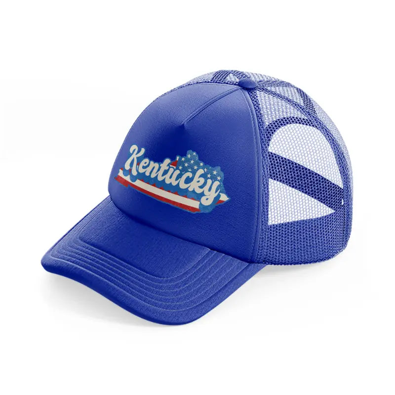 kentucky flag-blue-trucker-hat