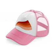 groovy shapes 15 pink and white trucker hat