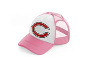 c from chicago bears-pink-and-white-trucker-hat