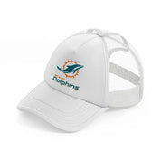 miami dolphins supporter white trucker hat