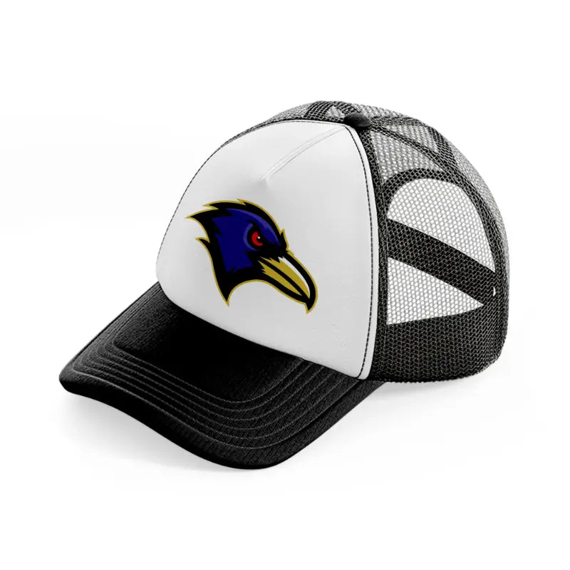 baltimore ravens icon-black-and-white-trucker-hat