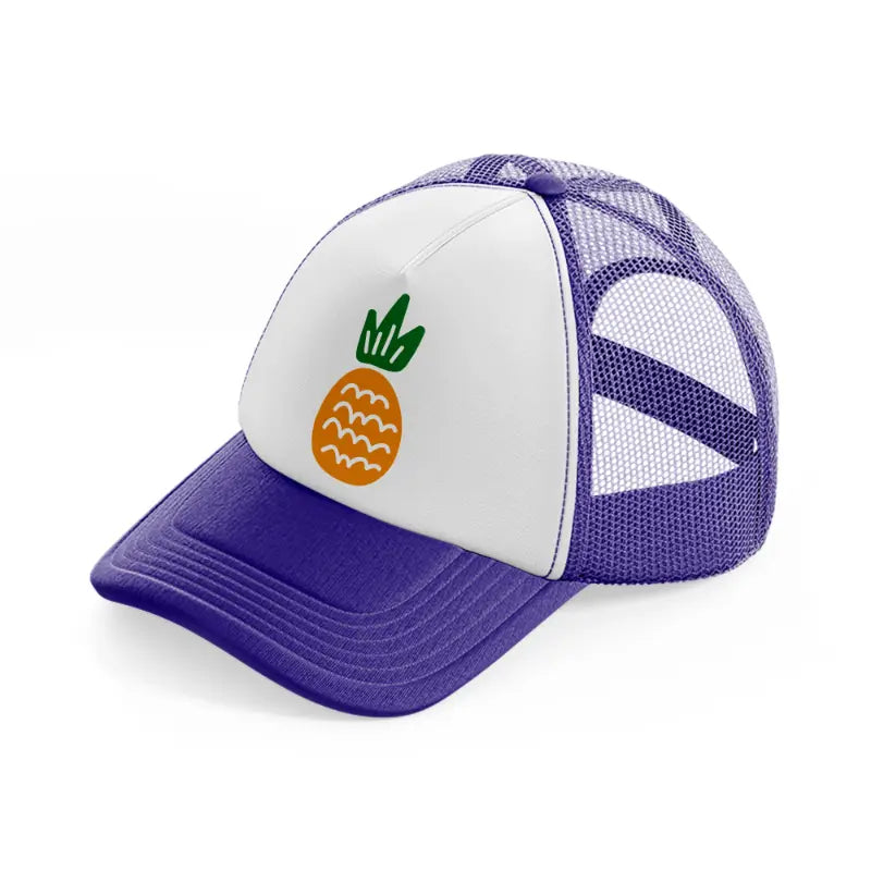 pineapple doodle-purple-trucker-hat