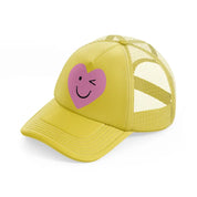 heart winks-gold-trucker-hat