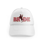 retro cowboy bride white trucker hat