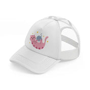 020 yarn ball white trucker hat