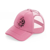 cat fish pink trucker hat