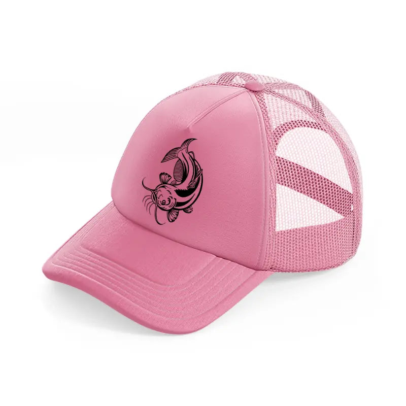 cat fish-pink-trucker-hat