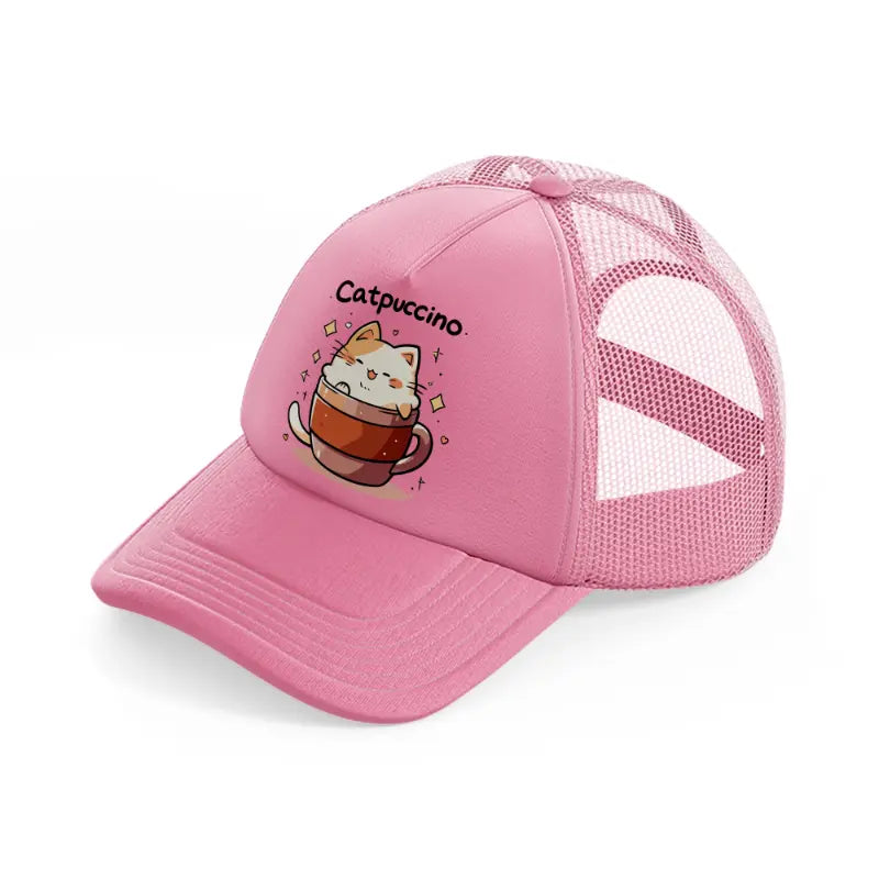 catpuccino cup-pink-trucker-hat