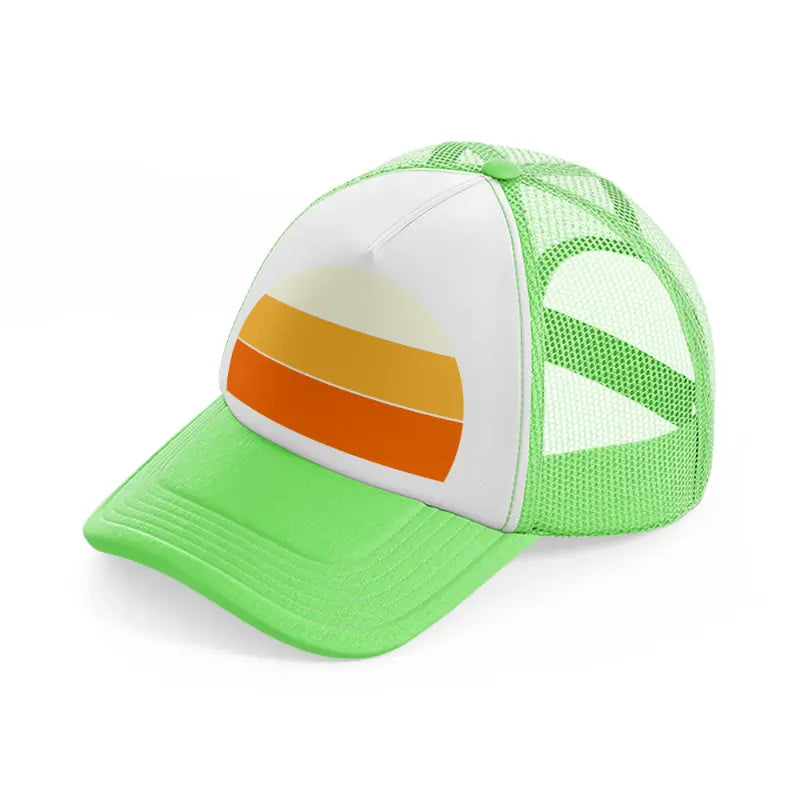 sun retro lime green trucker hat