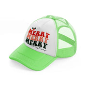 merry christmas-lime-green-trucker-hat