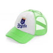 royals badge-lime-green-trucker-hat