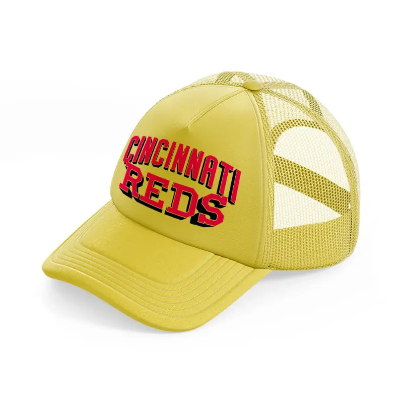 cincinnati reds 3d-gold-trucker-hat