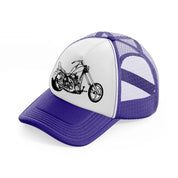 harley davidson bike-purple-trucker-hat