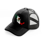 mexican map-black-trucker-hat