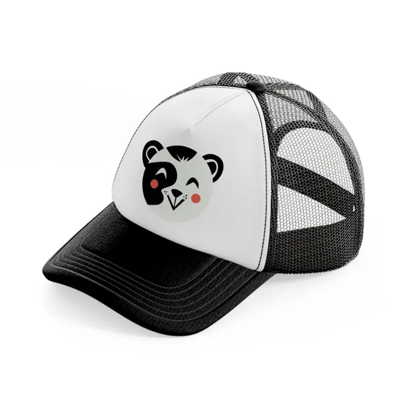 panda black and white trucker hat