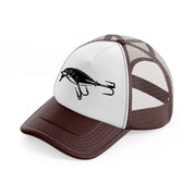 fish in a hook-brown-trucker-hat