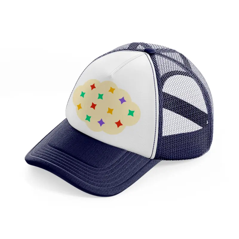 icon34 navy blue and white trucker hat