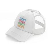 summer multi white trucker hat