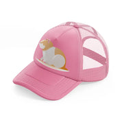 032 hamster pink trucker hat