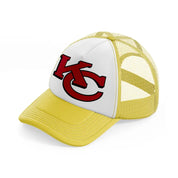 kansas city chiefs logo-yellow-trucker-hat