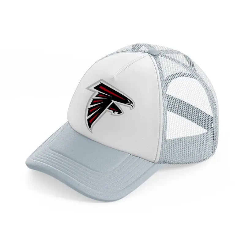 atlanta falcons logo-grey-trucker-hat