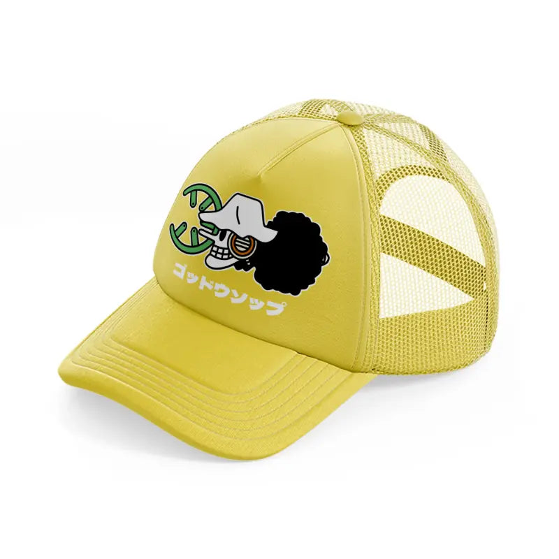 usopp logo-gold-trucker-hat