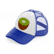 kiwi fruit-blue-and-white-trucker-hat